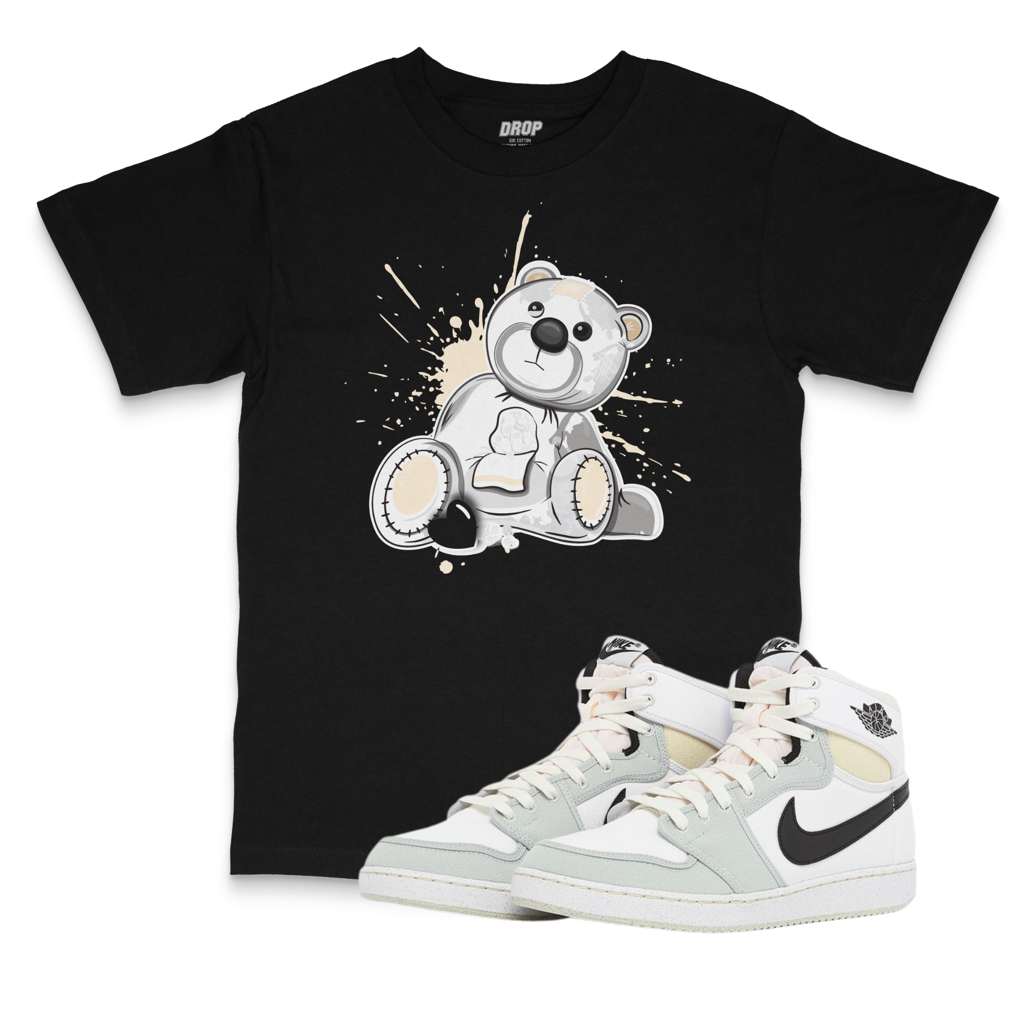 Air Jordan 1 KO Grey Fog l Bear T-Shirt Air Jordan 1 KO Grey Fog l Bear T-Shirt
