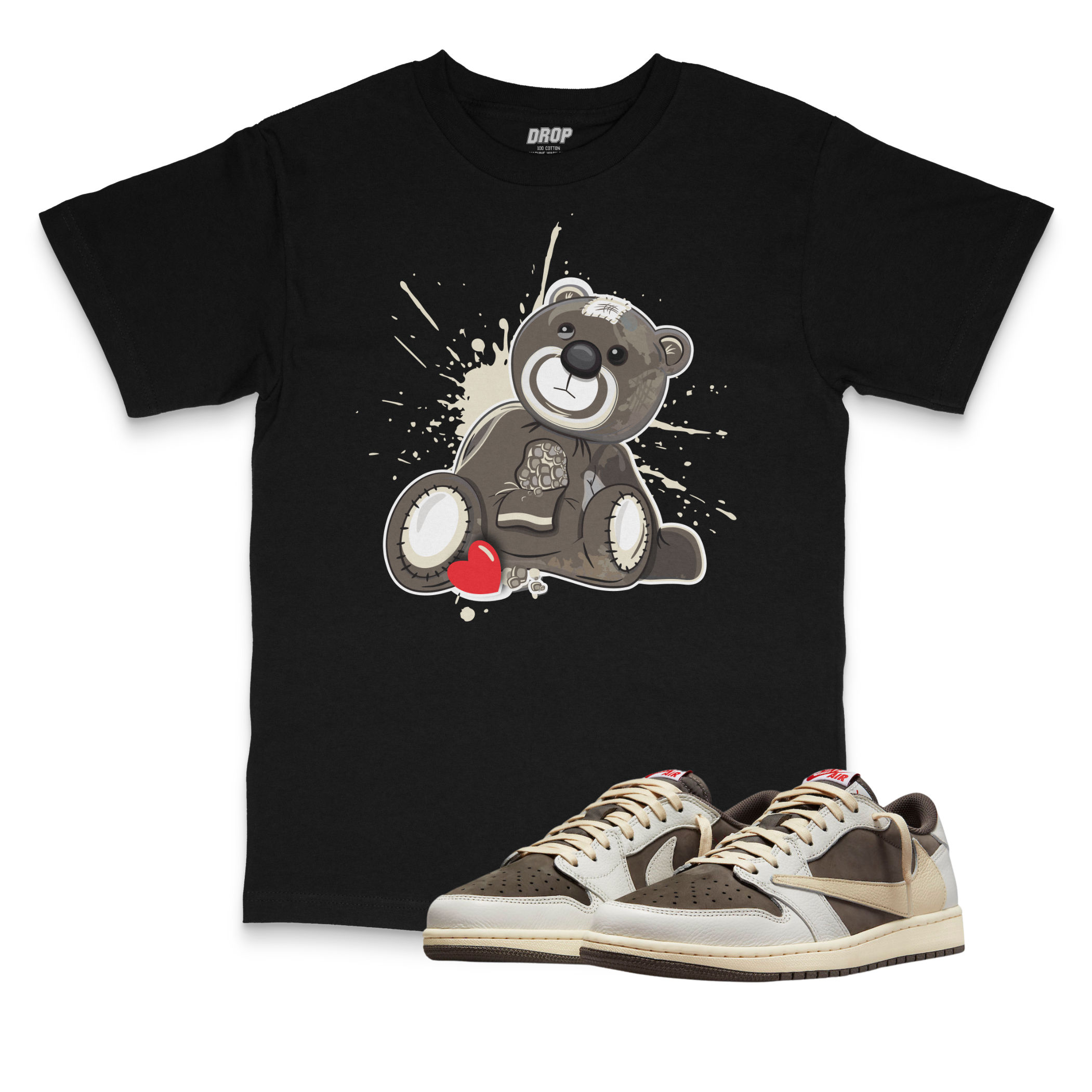 Air Jordan 1 Low Reverse Mocha l Bear Tee Air Jordan 1 Low Reverse Mocha l Bear Tee