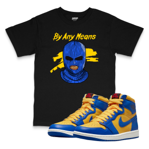 Air Jordan 1 Reverse Laney I By Any Means Sneaker Matching T-Shirt