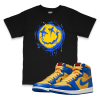 Air Jordan 1 Reverse Laney I Smiley Splatter Sneaker Matching T-Shirt