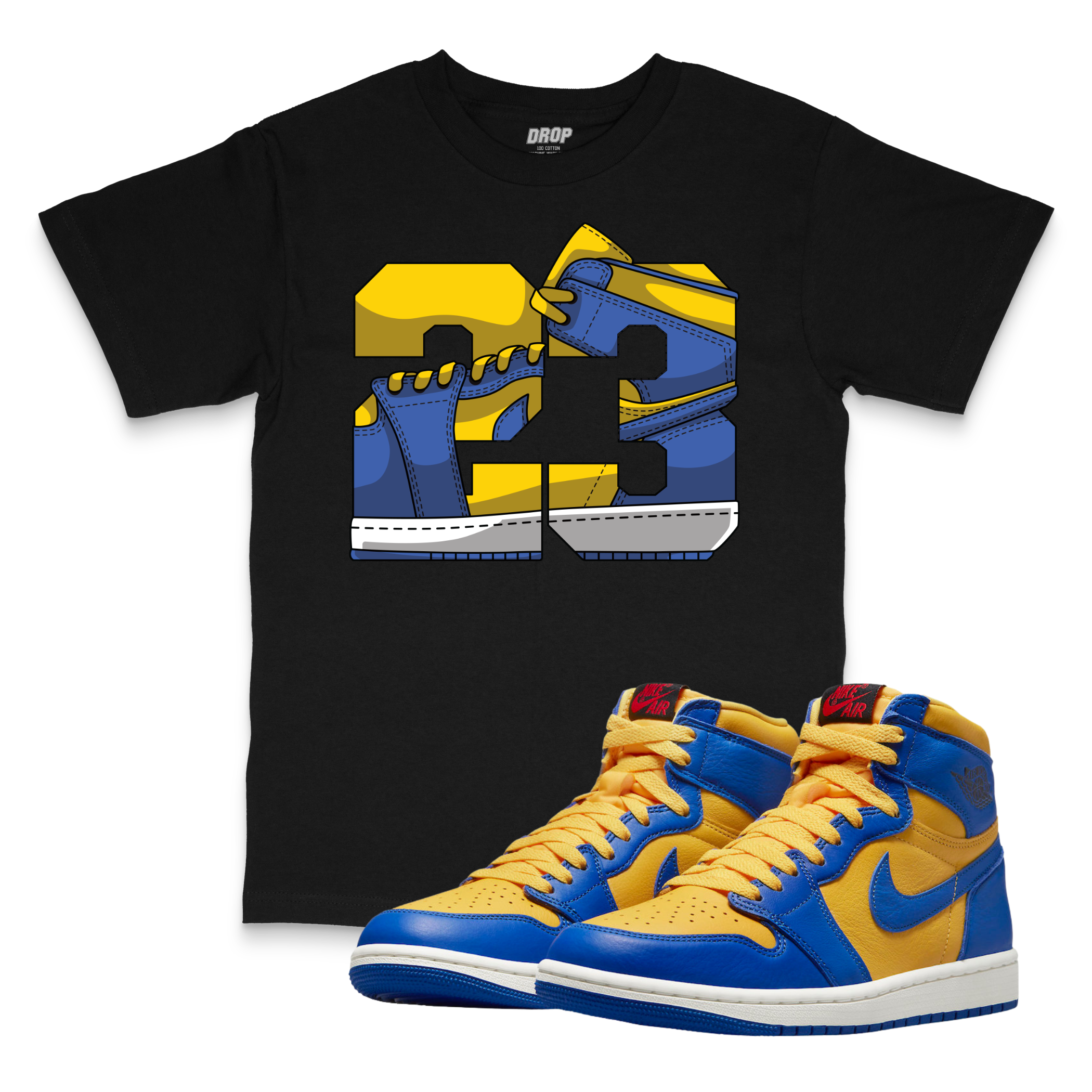 Air Jordan 1 Reverse Laney I Sneaker 23 Sneaker Matching T-Shirt Air Jordan 1 Reverse Laney I Sneaker 23 Sneaker Matching T-Shirt
