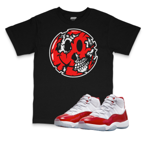 Air Jordan 11 Cherry I Smiley Face T-Shirt