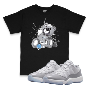 Air Jordan 11 Low Cement Grey I Bear Sneaker Matching T-Shirt