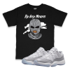 Air Jordan 11 Low Cement Grey I By Any Means Sneaker Matching T-Shirt