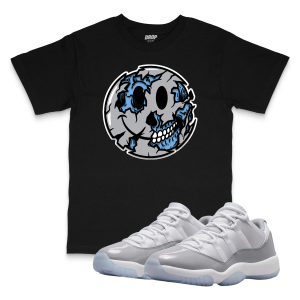 Air Jordan 11 Low Cement Grey I Smiley Face Sneaker Matching T-Shirt
