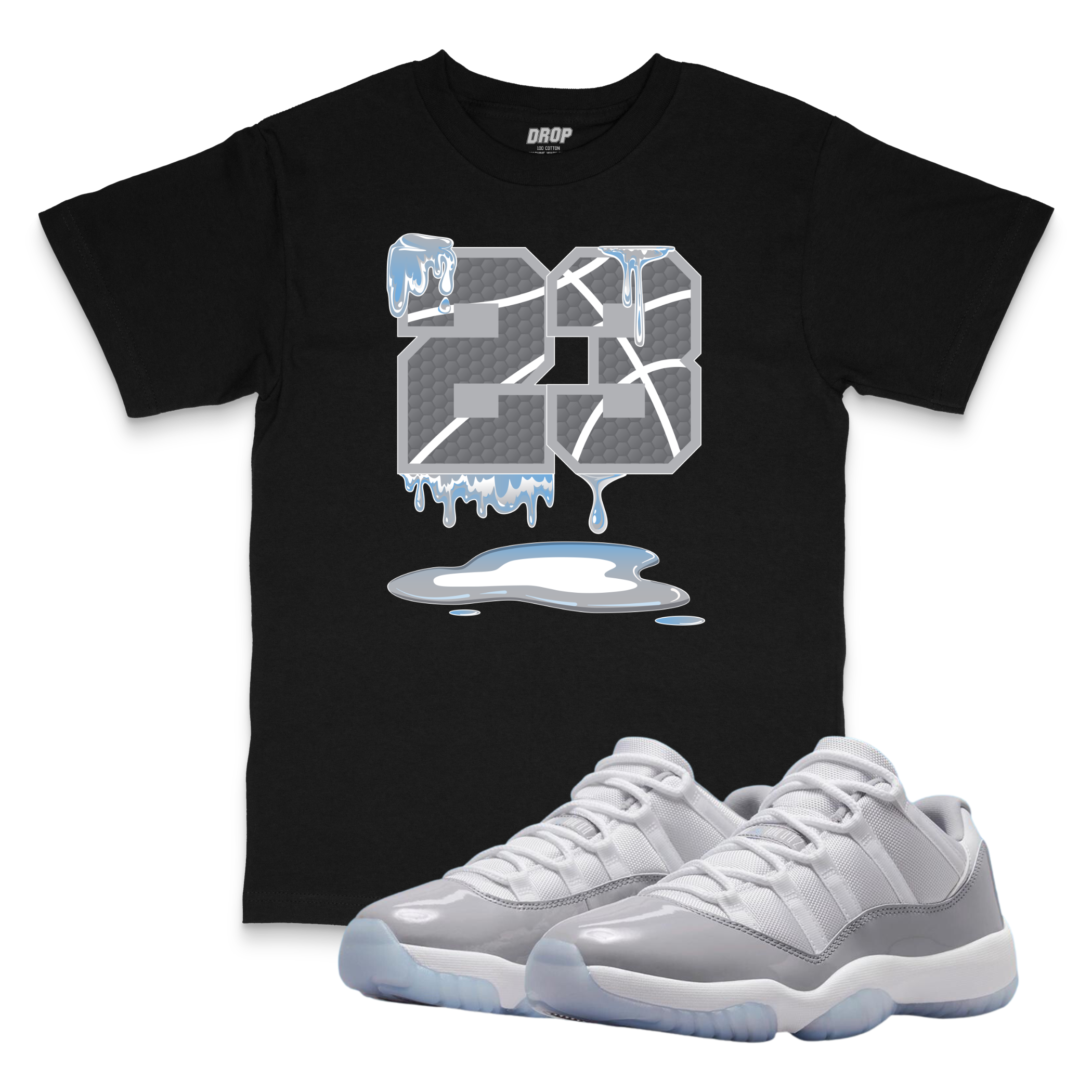 Air Jordan 11 Low Cement Grey l 23 Sneaker Matching T-Shirt Air Jordan 11 Low Cement Grey l 23 Sneaker Matching T-Shirt
