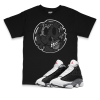 Air Jordan 13 Black Flint I Smiley Face Sneaker Matching T-Shirt