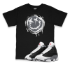 Air Jordan 13 Black Flint I Smiley Splatter Sneaker Matching T-Shirt