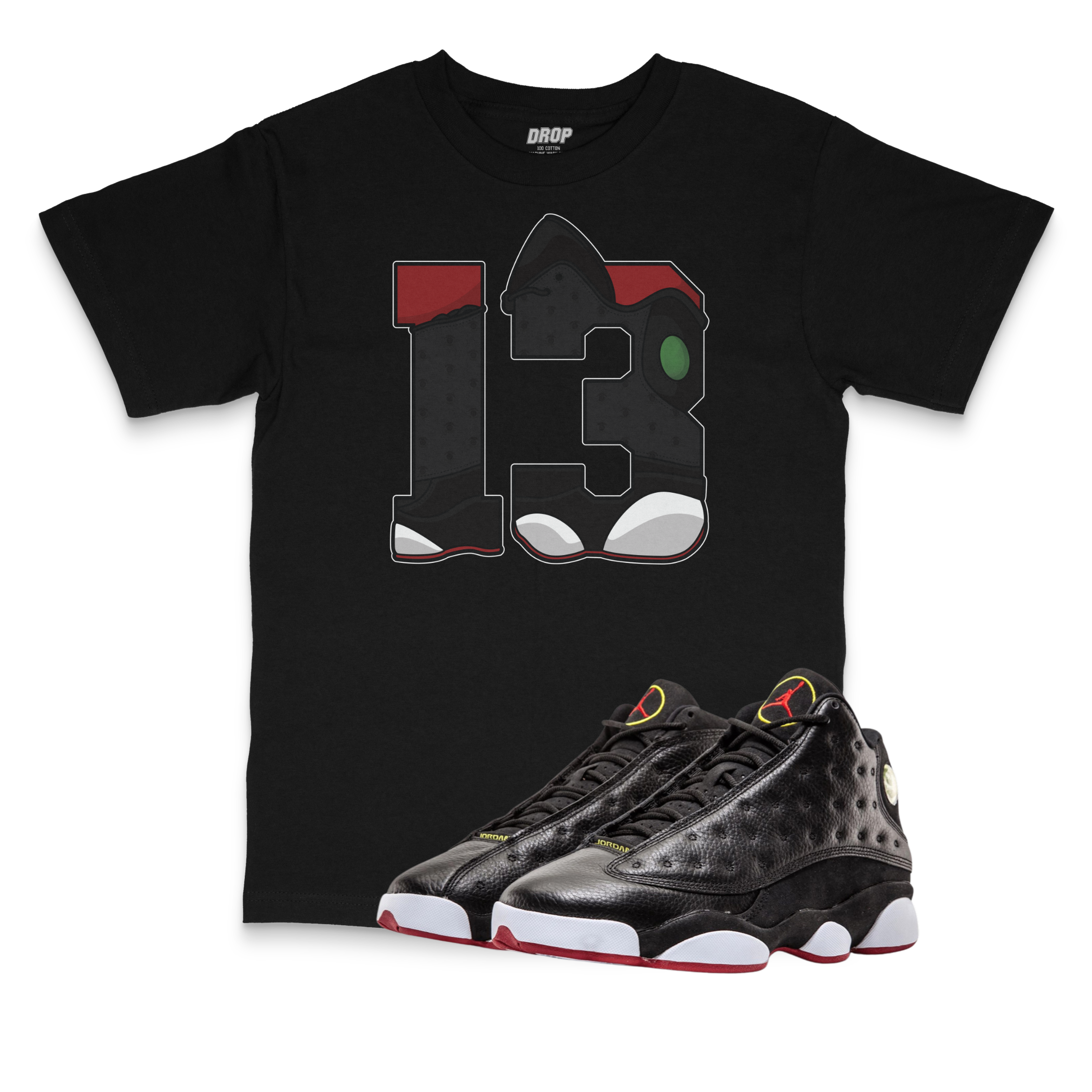 Air Jordan 13 Playoffs I 13 Sneaker Matching T-Shirt Air Jordan 13 Playoffs I 13 Sneaker Matching T-Shirt