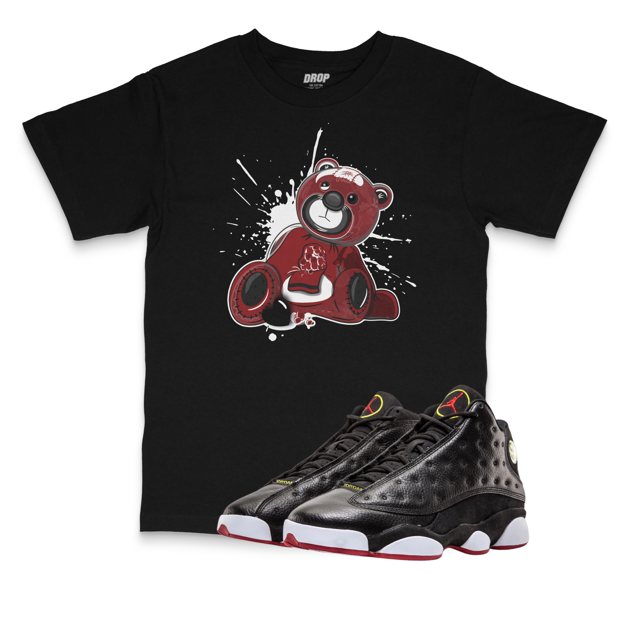 Air Jordan 13 Playoffs I Bear Sneaker Matching T-Shirt Air Jordan 13 Playoffs I Bear Sneaker Matching T-Shirt
