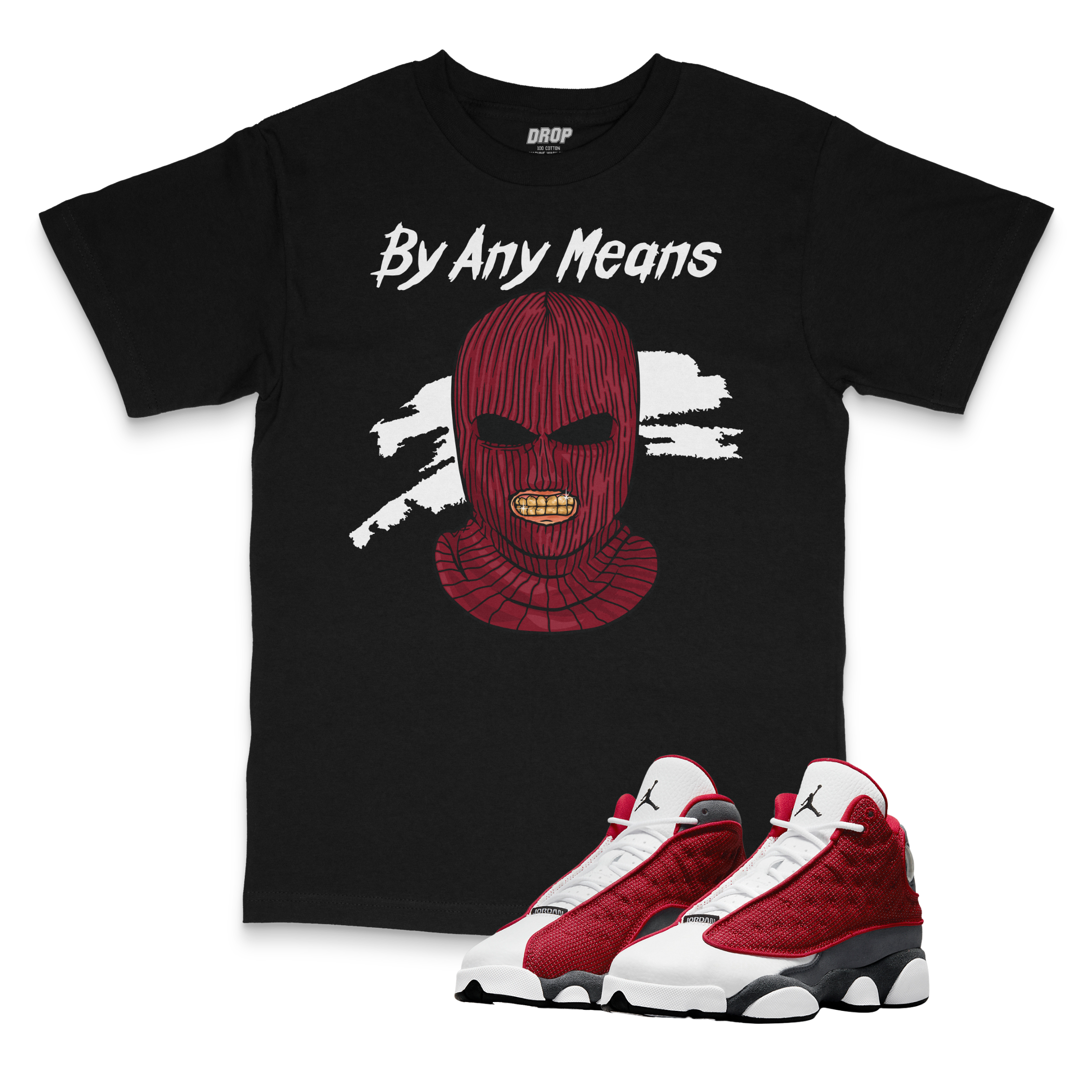 Air Jordan 13 Red Flint I By Any Means Tee Air Jordan 13 Red Flint I By Any Means Tee