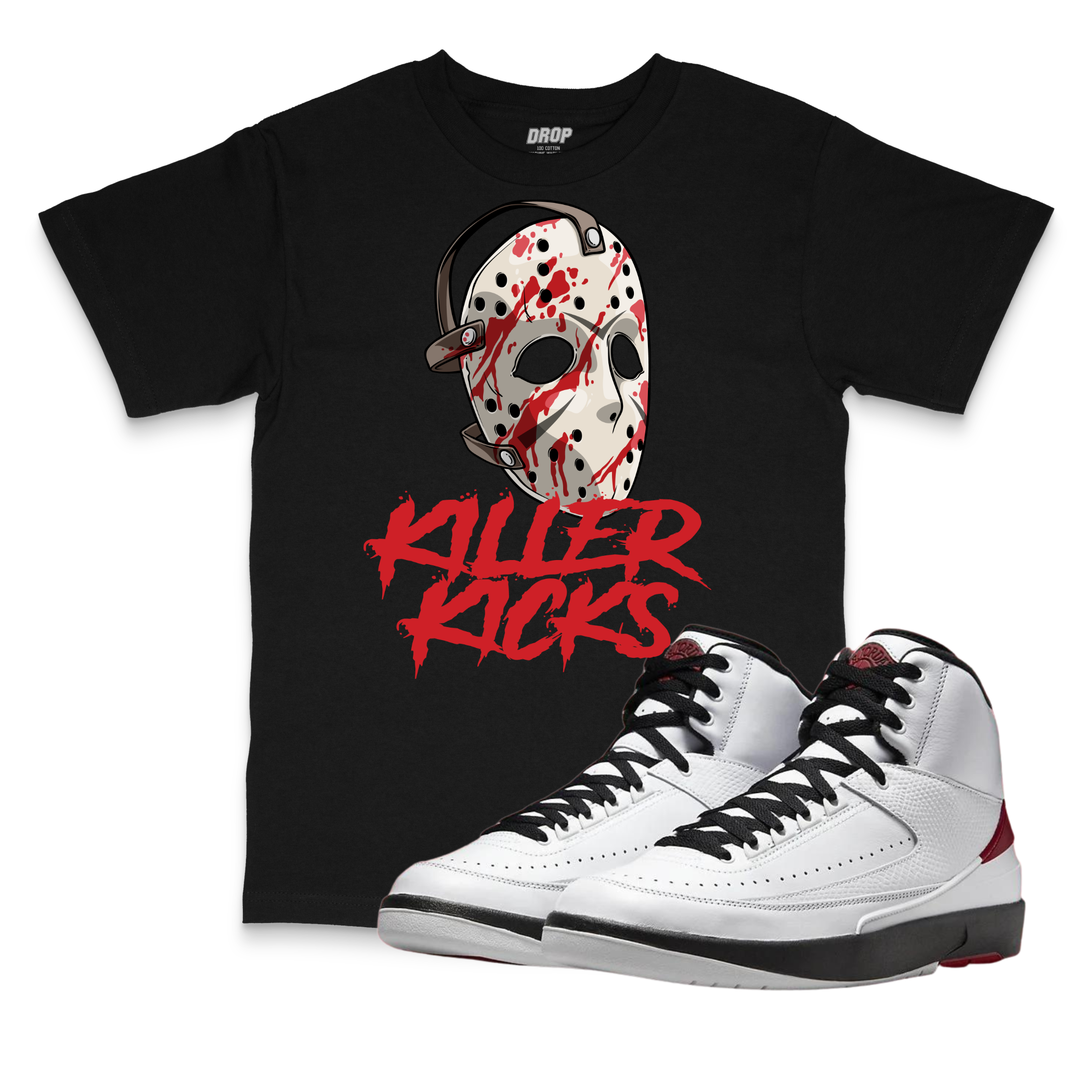 Air Jordan 2 Chicago I Killer Kicks Sneaker Matching T-Shirt Air Jordan 2 Chicago I Killer Kicks Sneaker Matching T-Shirt