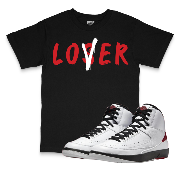 Air Jordan 2 Chicago I LoserLover Sneaker Matching T-Shirt