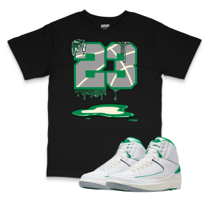 Air Jordan 2 Lucky Green l 23 Sneaker Matching T-Shirt