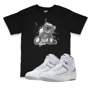 Air Jordan 2 Neutral Grey I Bear Sneaker Matching T-Shirt