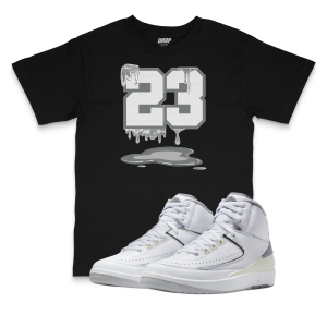 Air Jordan 2 Neutral Grey l 23 Sneaker Matching T-Shirt