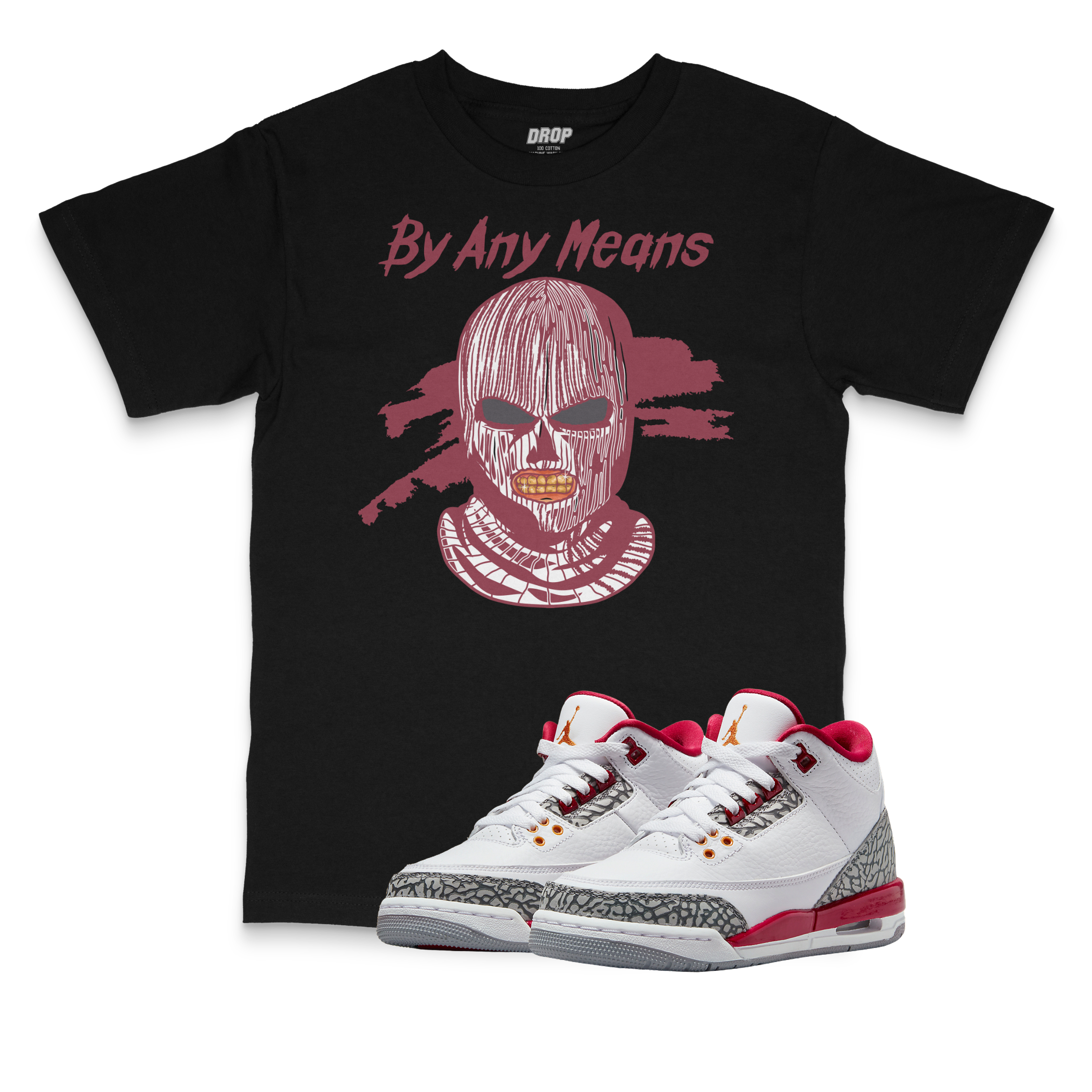 Air Jordan 3 Cardinal I By Any Means Tee Air Jordan 3 Cardinal I By Any Means Tee