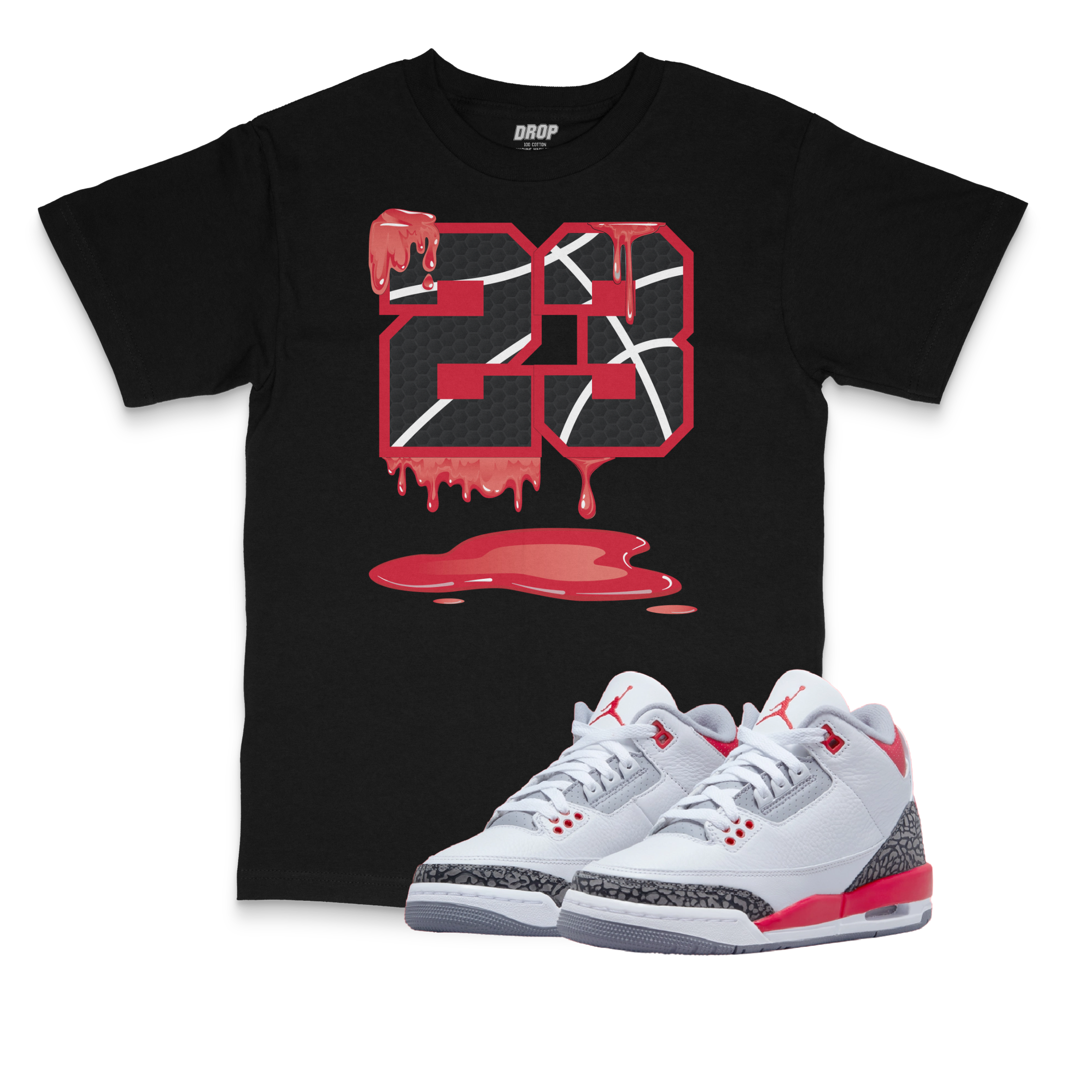 Air Jordan 3 Fire Red I 23 T-Shirt Air Jordan 3 Fire Red I 23 T-Shirt