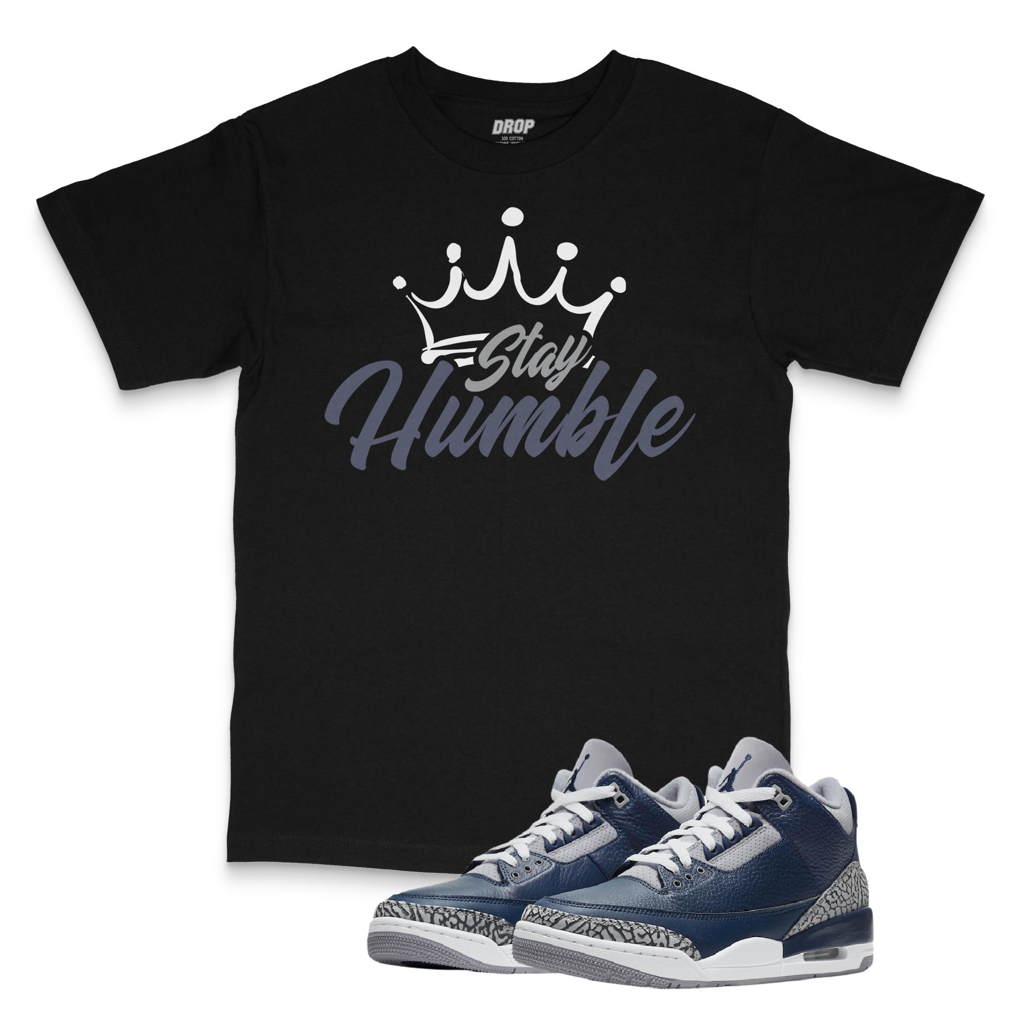 Air Jordan 3 Midnight Navy I Stay Humble Tee Air Jordan 3 Midnight Navy I Stay Humble Tee
