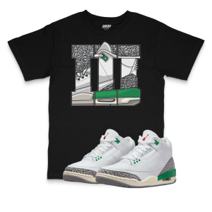Air Jordan 3 WMNS Lucky Green I III Sneaker Matching T-Shirt