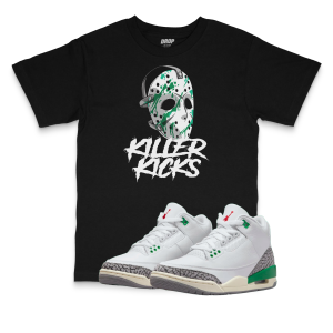 Air Jordan 3 WMNS Lucky Green I Killer Kicks Sneaker Matching T-Shirt