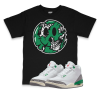 Air Jordan 3 WMNS Lucky Green I Smiley Face Sneaker Matching T-Shirt