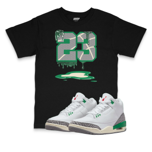 Air Jordan 3 WMNS Lucky Green l 23 Sneaker Matching T-Shirt