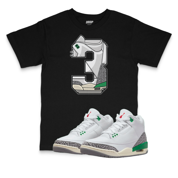 Air Jordan 3 WMNS Lucky Green l 3 Sneaker Matching T-Shirt