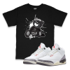 Air Jordan 3 White Cement Reimagined I Bear Sneaker Matching T-Shirt