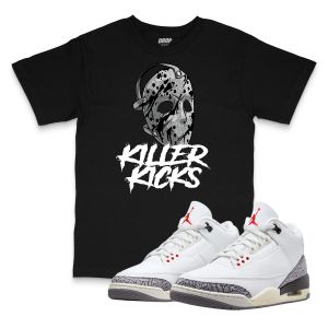 Air Jordan 3 White Cement Reimagined I Killer Kicks Sneaker Matching T-Shirt