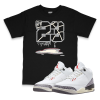 Air Jordan 3 White Cement Reimagined l 23 Sneaker Matching T-Shirt