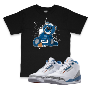 Air Jordan 3 Wizards I Bear Sneaker Matching T-Shirt