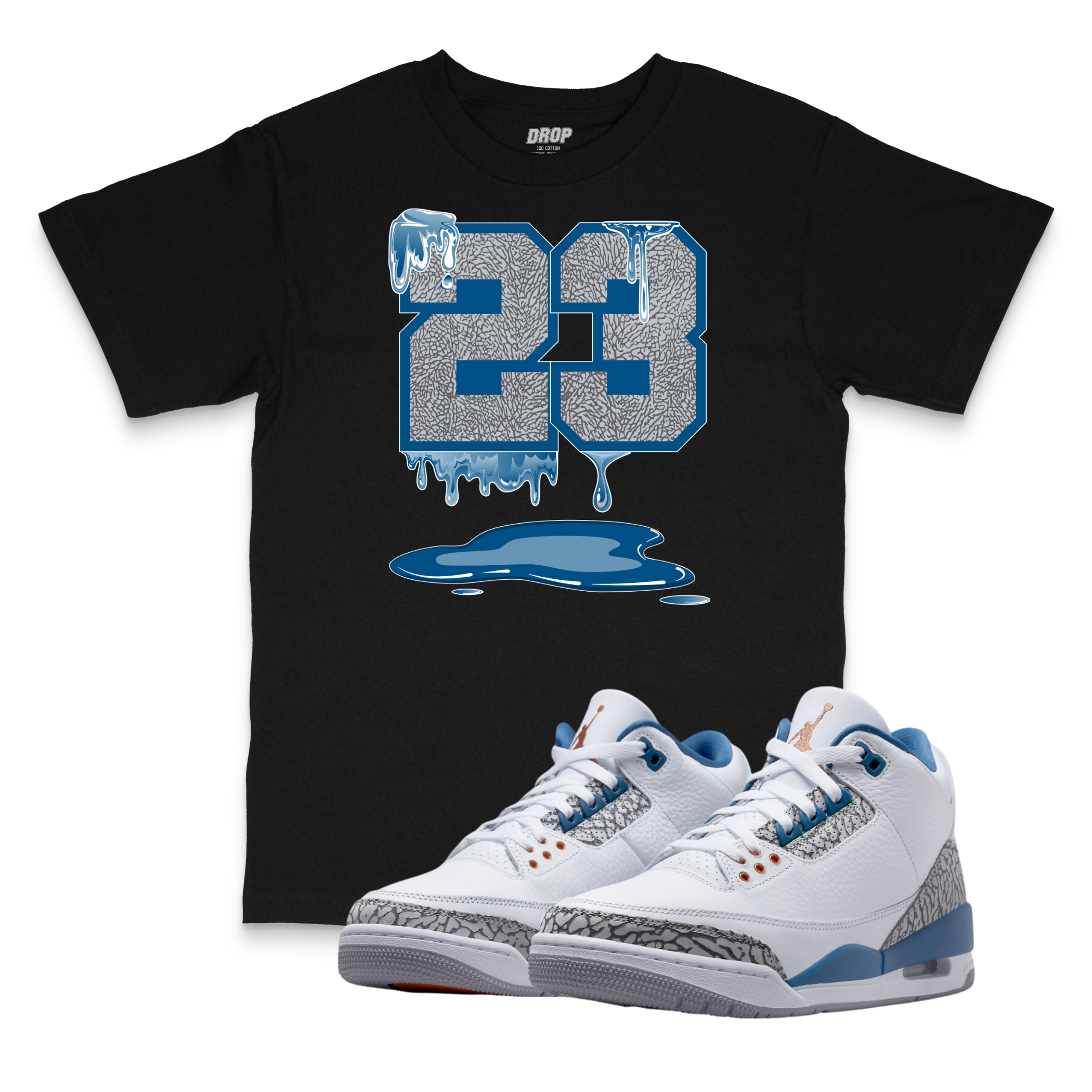 Air Jordan 3 Wizards l 23 Sneaker Matching T-Shirt Air Jordan 3 Wizards l 23 Sneaker Matching T-Shirt