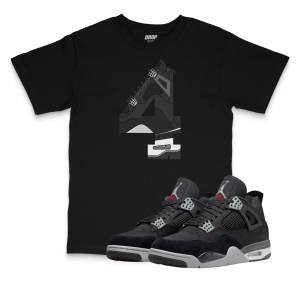 Air Jordan 4 Black Canvas I 4 T-Shirt