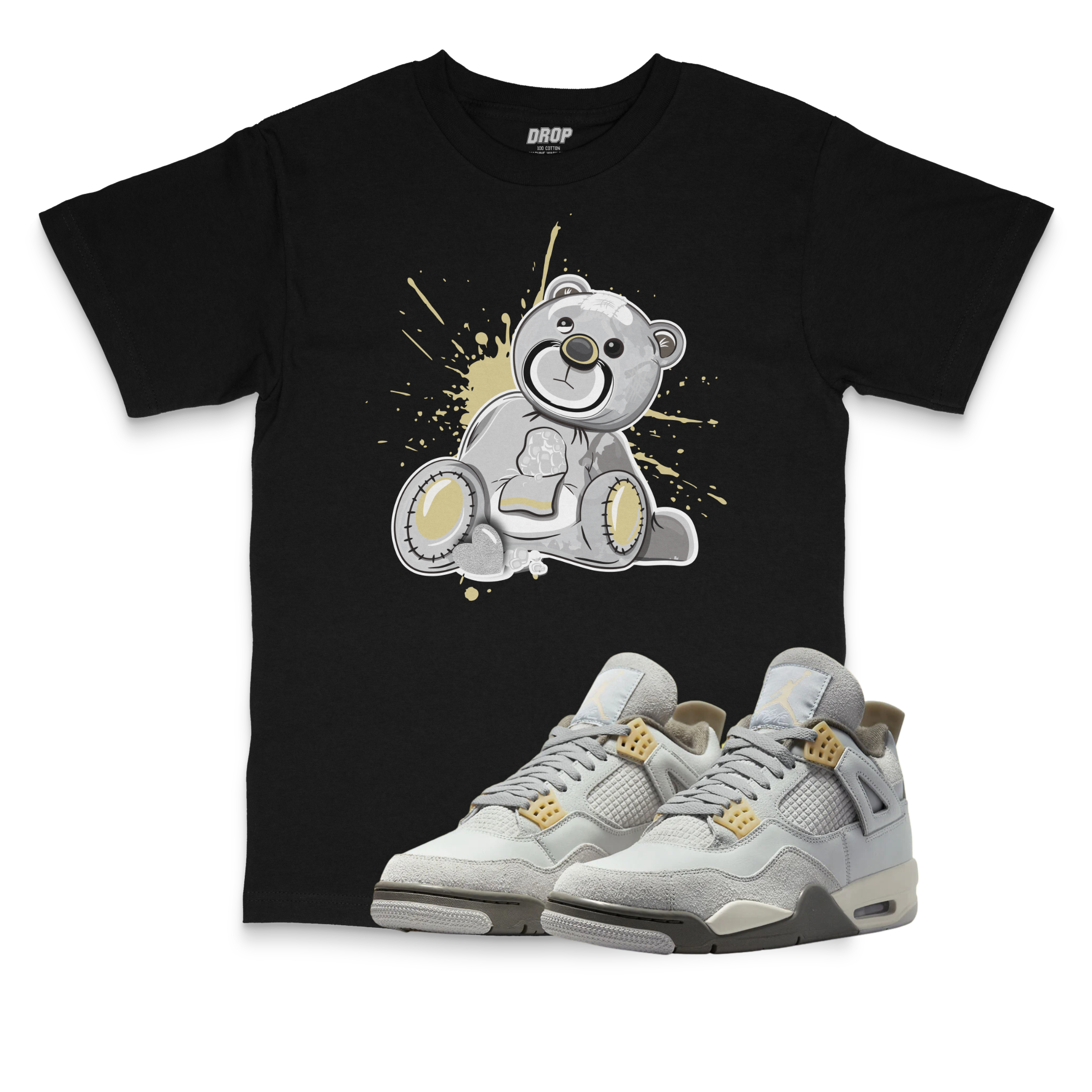 Air Jordan 4 Craft I Bear Sneaker Matching T-Shirt Air Jordan 4 Craft I Bear Sneaker Matching T-Shirt