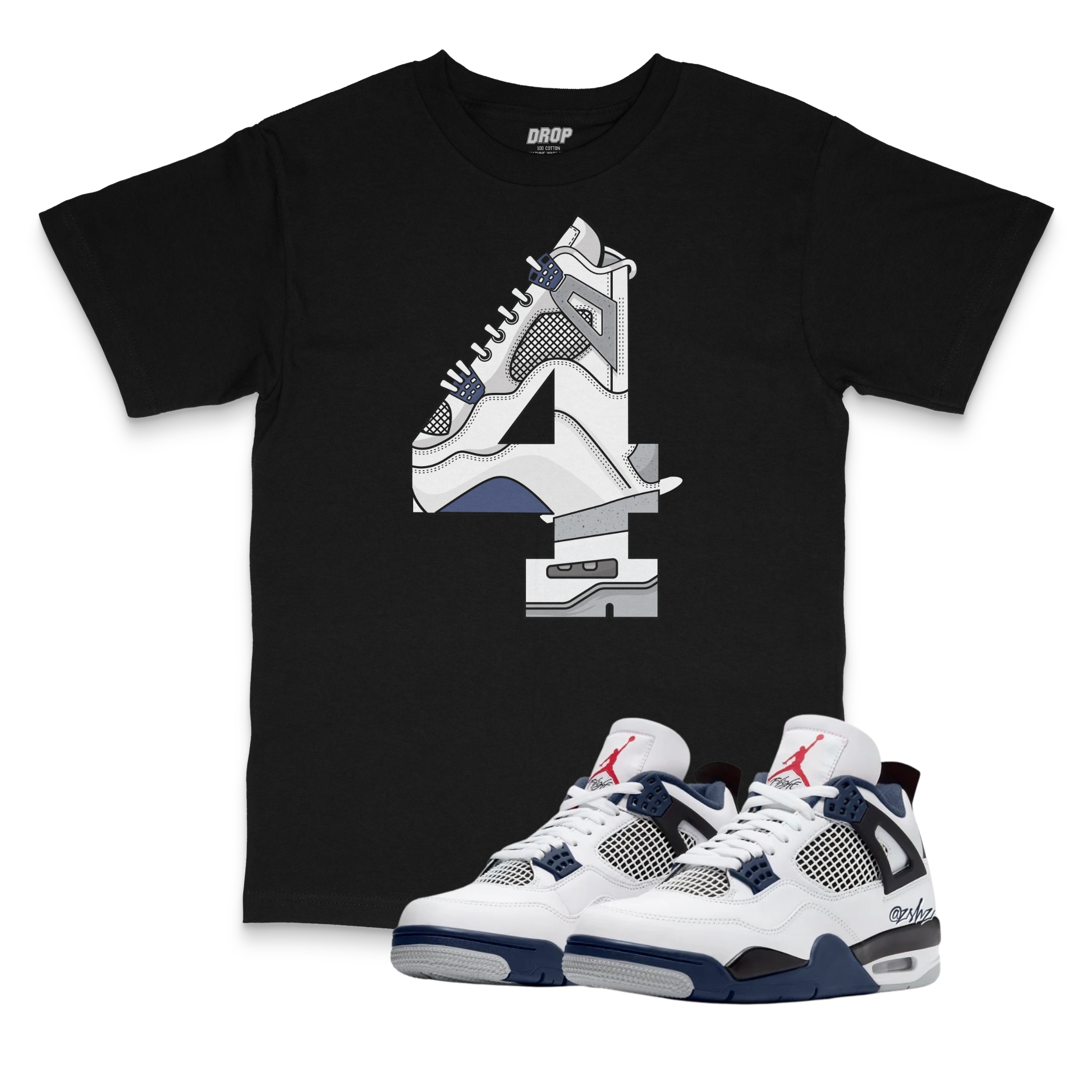 Air Jordan 4 Midnight Navy I 4 T-Shirt Air Jordan 4 Midnight Navy I 4 T-Shirt