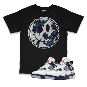 Air Jordan 4 Midnight Navy I Smiley Face T-Shirt