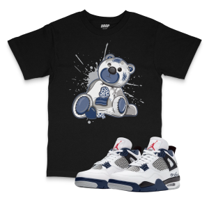 Air Jordan 4 Midnight Navy l Bear T-Shirt