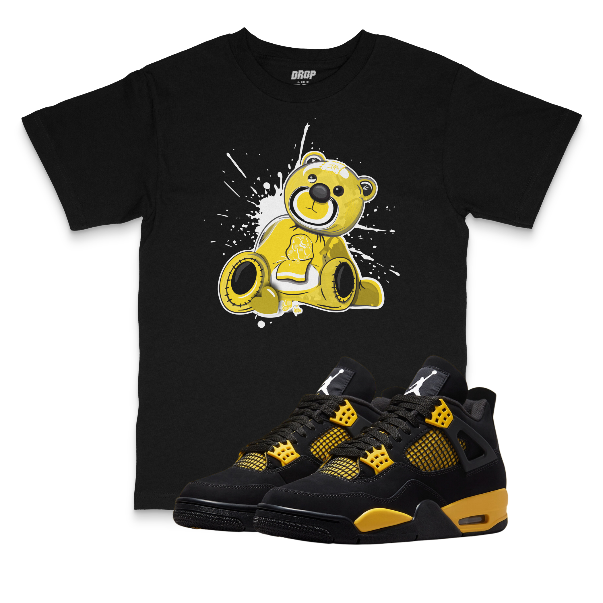 Air Jordan 4 Thunder I Bear Sneaker Matching T-Shirt Air Jordan 4 Thunder I Bear Sneaker Matching T-Shirt