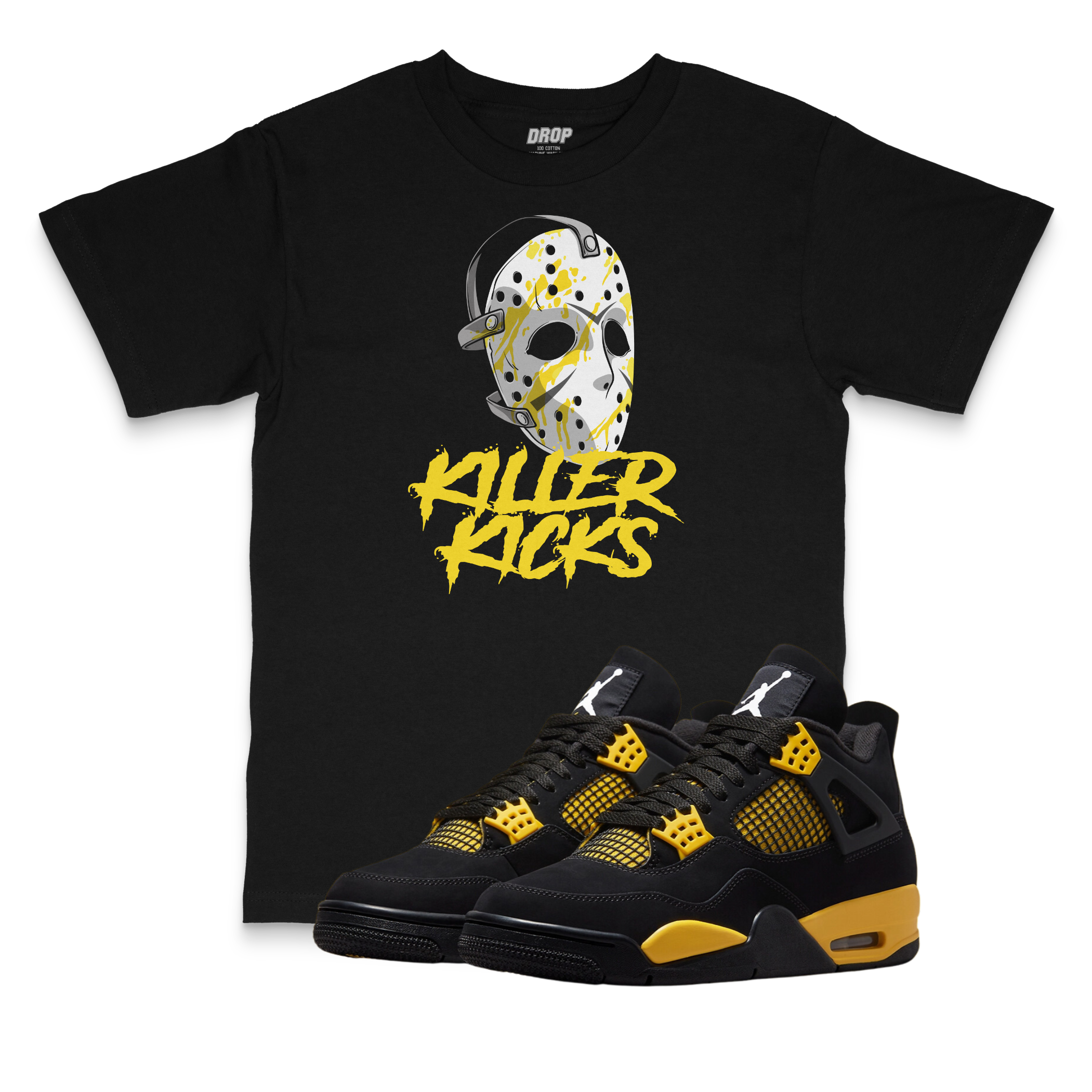 Air Jordan 4 Thunder I Killer Kicks Sneaker Matching T-Shirt Air Jordan 4 Thunder I Killer Kicks Sneaker Matching T-Shirt