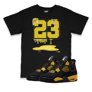 Air Jordan 4 Thunder l 23 Sneaker Matching T-Shirt