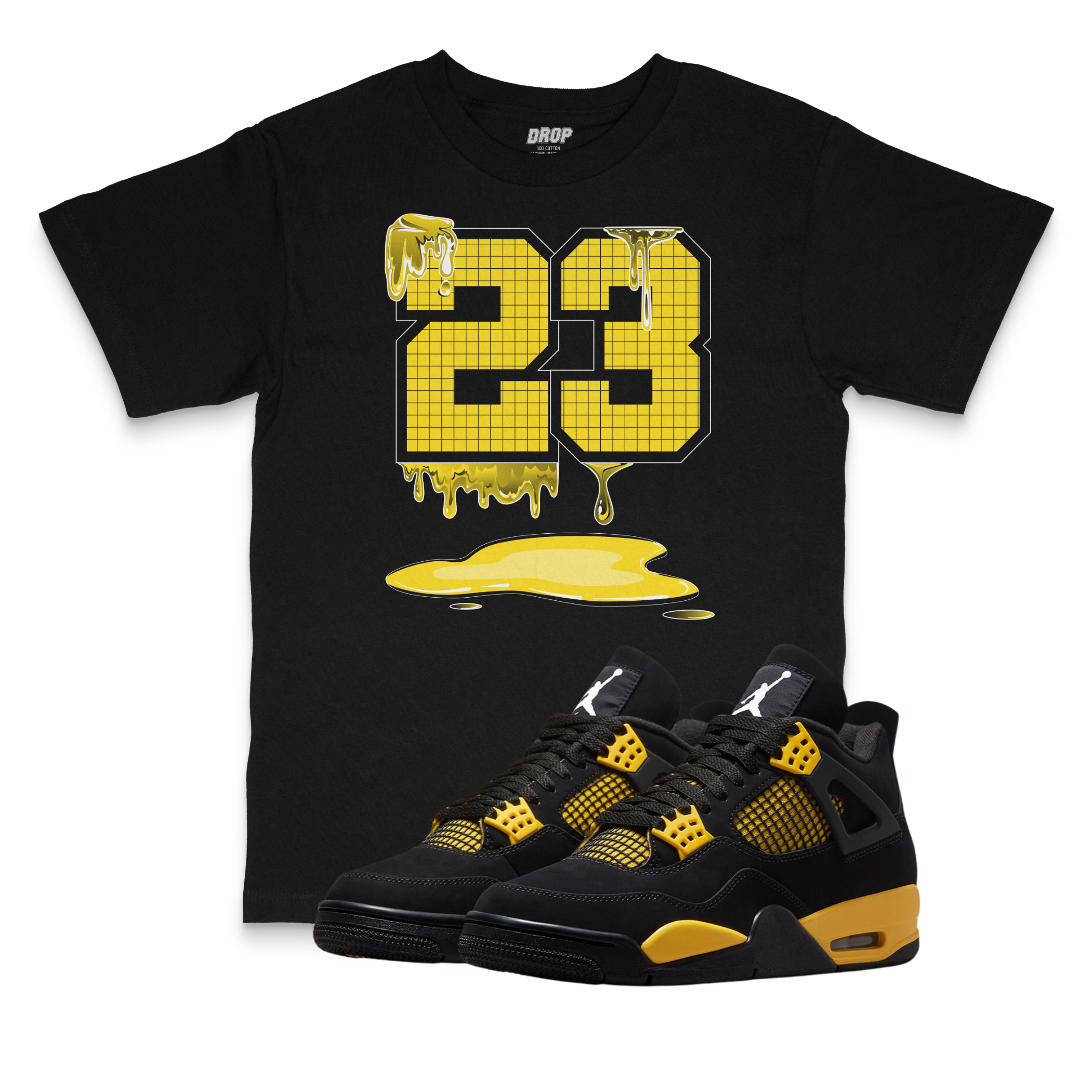 Air Jordan 4 Thunder l 23 Sneaker Matching T-Shirt Air Jordan 4 Thunder l 23 Sneaker Matching T-Shirt
