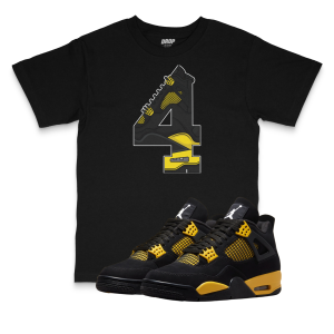 Air Jordan 4 Thunder l 4 Sneaker Matching T-Shirt