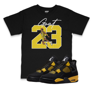 Air Jordan 4 Thunder l Goat 23 Sneaker Matching T-Shirt