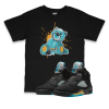 Air Jordan 5 Aqua I Bear Sneaker Matching T-Shirt
