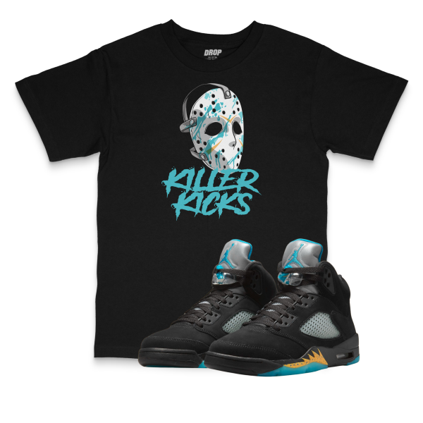 Air Jordan 5 Aqua I Killer Kicks Sneaker Matching T-Shirt