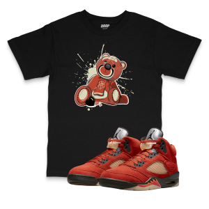 Air Jordan 5 Dunk on Mars I Bear Sneaker Matching T-Shirt