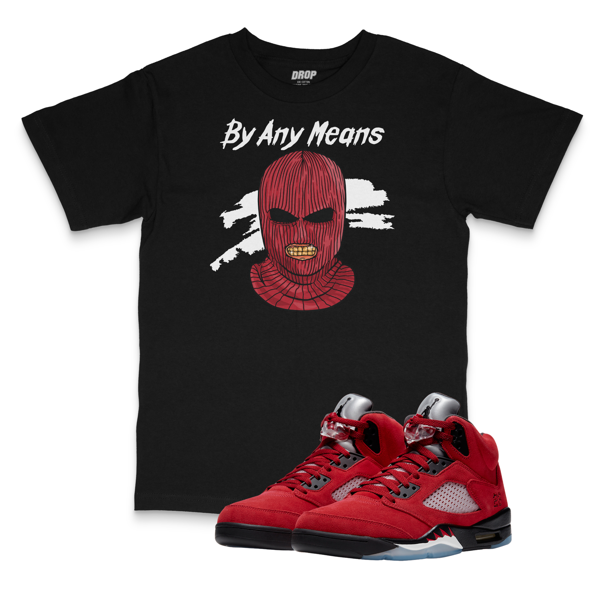 Air Jordan 5 Raging Bull I By Any Means Tee Air Jordan 5 Raging Bull I By Any Means Tee