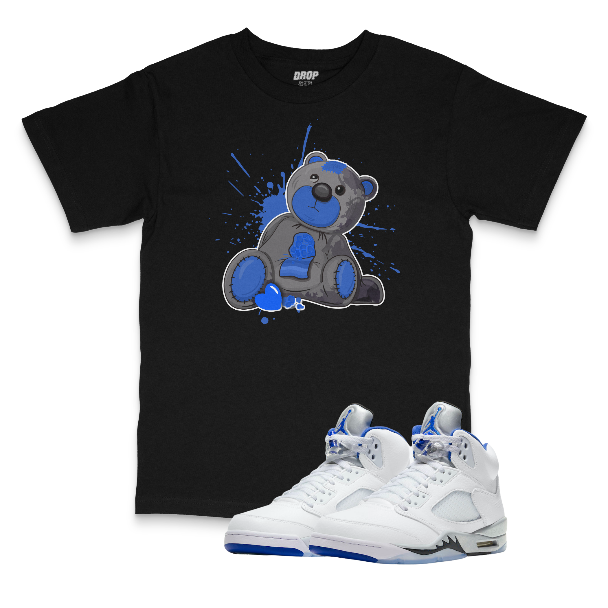 Air Jordan 5 Stealth l Bear Tee Air Jordan 5 Stealth l Bear Tee