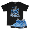 Air Jordan 5 UNC I Anti-Social Bear Sneaker Matching T-Shirt